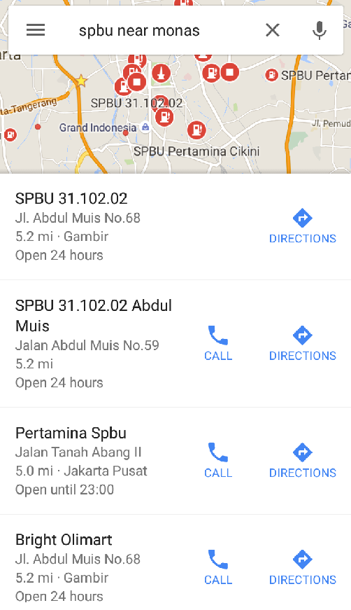 cara mencari jalan di google map